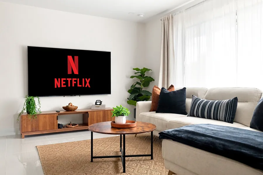 Bright open-plan living room